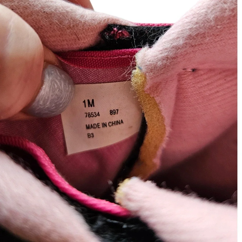 Lands End Kids Pink Fleece Lined Winter Snow Boots Size 1M 78534 897